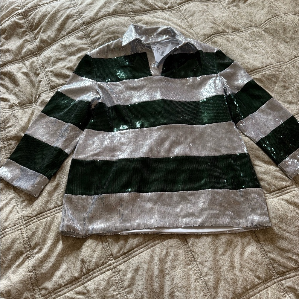 Christian Cowan Green and Silver Top
